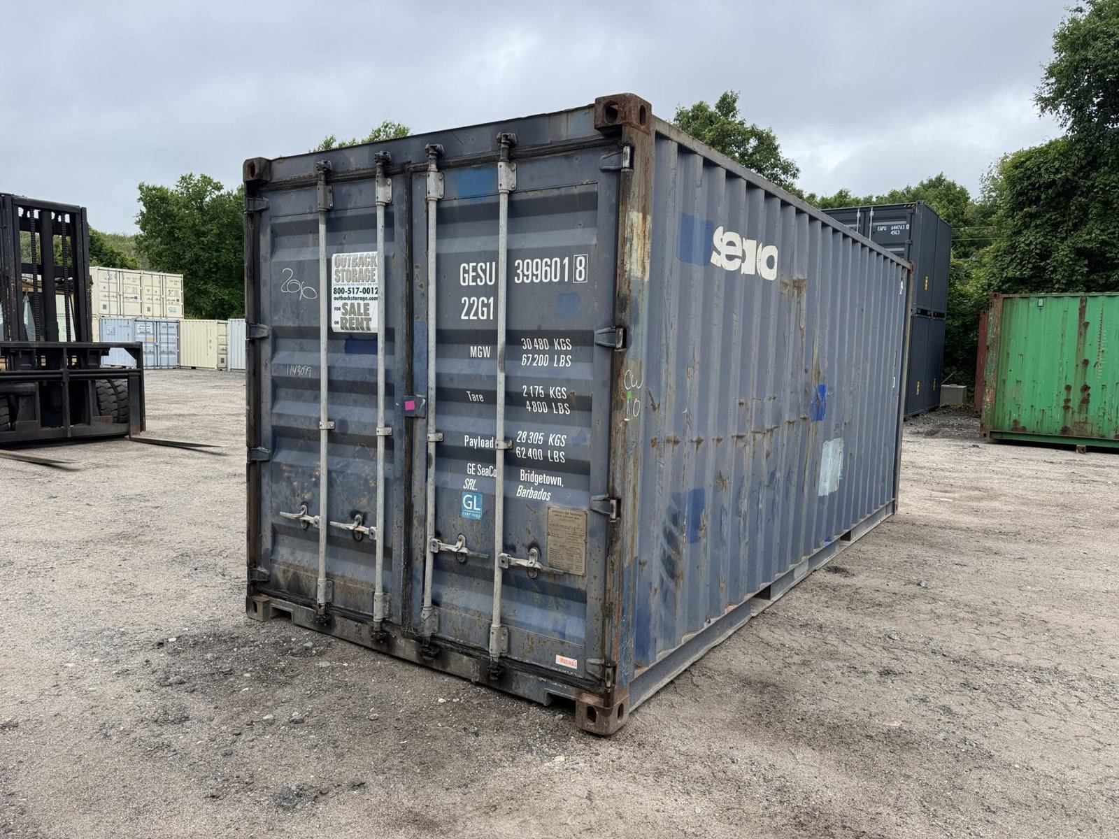 20ft Used Shipping Storage Container – 8ft x 8.5ft